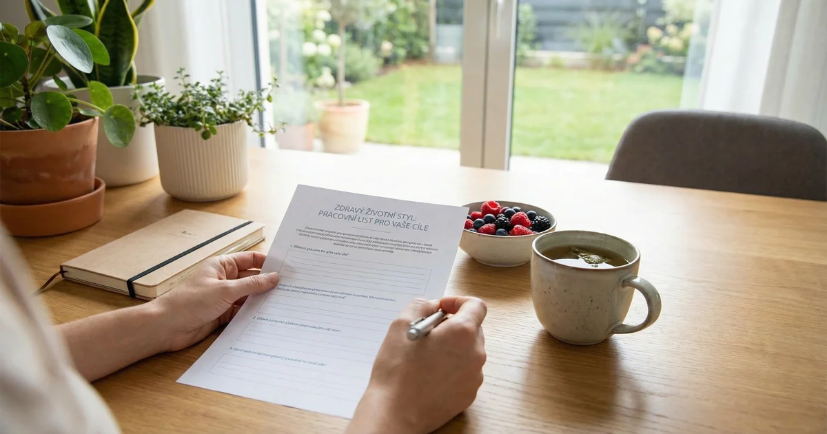 Zdravý životní styl: Pracovní list pro vaše cíle