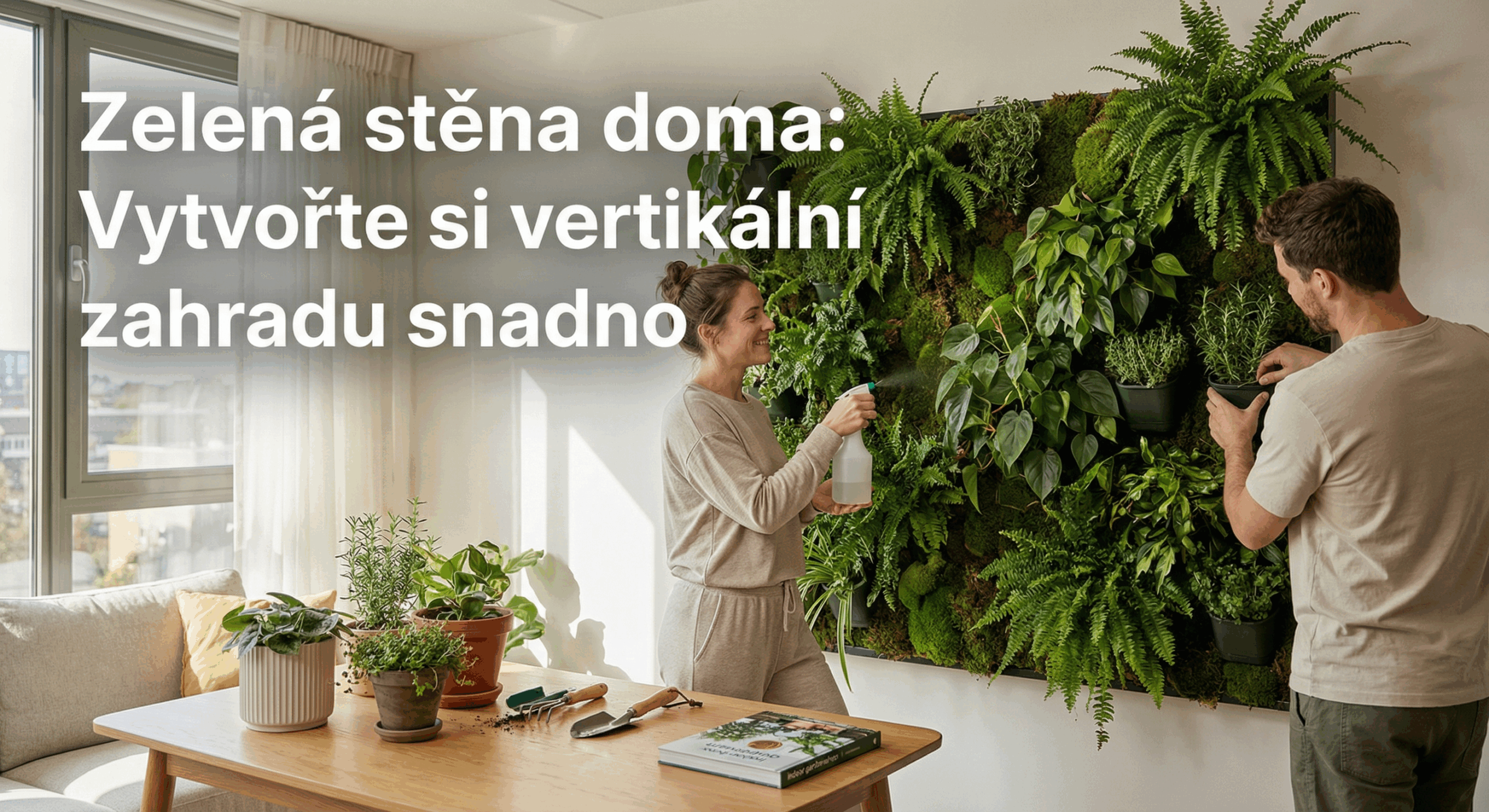 Zelená stěna doma: Vytvořte si vertikální zahradu snadno