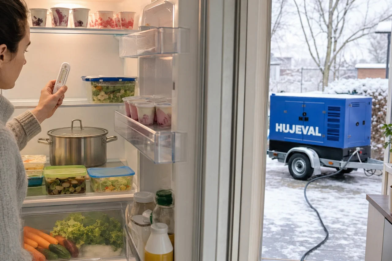 Mobilní elektrocentrála Hujeval v praxi — detail