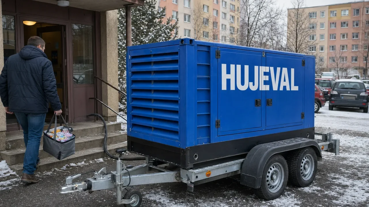 Lednice plná dětských jogurtů a 8hodinová odstávka: záchranný plán z Mostu — mobilní elektrocentrála Hujeval