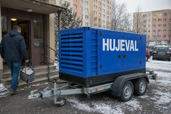 Lednice plná dětských jogurtů a 8hodinová odstávka: záchranný plán z Mostu — mobilní elektrocentrála Hujeval