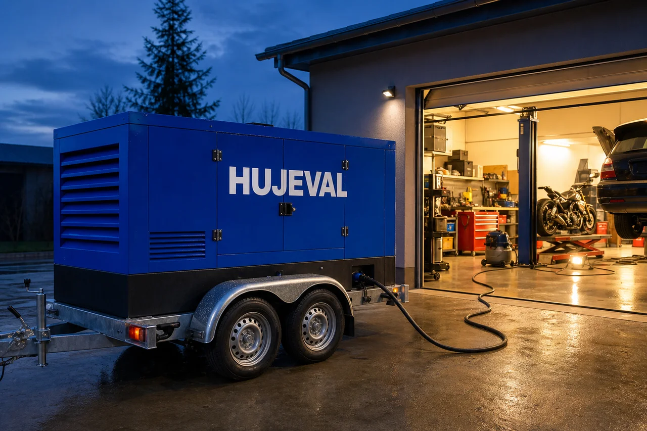 Mobilní elektrocentrála Valeon v praxi — detail