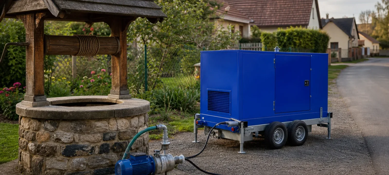 Obecní studna a domácí vodárny bez proudu: jak to vyřešila celá ulice – mobilní elektrocentrála Valeon