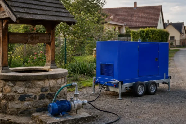 Obecní studna a domácí vodárny bez proudu: jak to vyřešila celá ulice – mobilní elektrocentrála Valeon