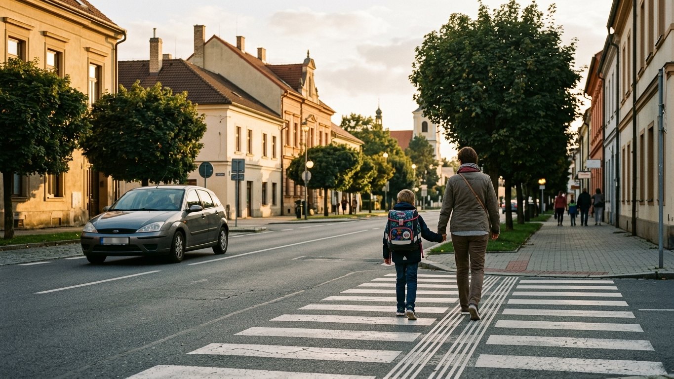 Bezpečně u přechodu: co ukládá zákon řidičům a proč o všem rozhoduje rychlost